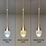 Lustre Pendente Led 3 em 1 Cristal Gota Moderno Iluminaçao Casa Sala Recepçao Quarto Luxo Ambiente C - 2