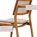 Ver imagem 5 de Conjunto de Mesa de Jantar Maia Tampo com Vidro Laqueado 120cm 4 Cadeiras Eloá