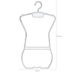 Kit 12 Cabides Silhueta Biquíni Adulto Organizador Expositor de Roupas Transparente Plástico - 4