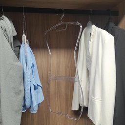 Kit 12 Cabides Silhueta Biquíni Adulto Organizador Expositor de Roupas Transparente Plástico - 3