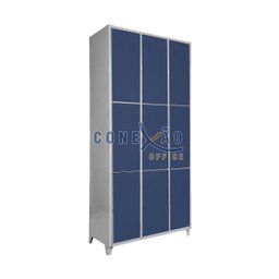 Armário Roupeiro De Aço Vestiário Academia 9 Portas Azul Marinho - 1