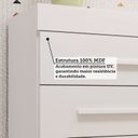 Ver imagem 4 de Cômoda Infantil 8 Gavetas 100% MDF 112cm Brincare Espresso Móveis Branco