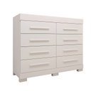 Ver imagem 2 de Cômoda Infantil 8 Gavetas 100% MDF 112cm Brincare Espresso Móveis Branco