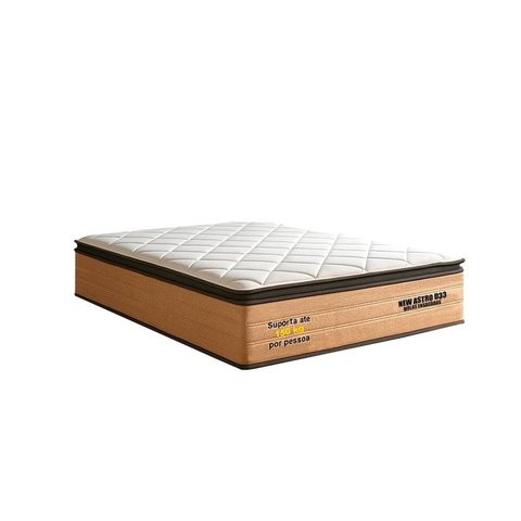 Colchão Queen D28 Molas Ensacadas 158x198x030 New Astro Móveis Bom Pastor Laranja/Branco
