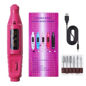 Lixadeira de Unha Elétrica Rosa Portátil Bivolt Manicure