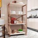 Ver imagem 2 de Estante Armário Steel 90cm Estilo Industrial com Pés em Aço Cobre/off White