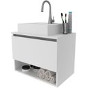 Ver imagem 6 de Gabinete de Banheiro 60 Cm 1 Porta com Cuba Valente Branco