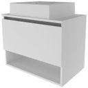 Ver imagem 1 de Gabinete de Banheiro 60 Cm 1 Porta com Cuba Valente Branco