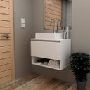 Ver mais imagens de Gabinete de Banheiro 60 Cm 1 Porta com Cuba Valente Branco