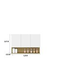 Ver imagem 3 de Kit Balcão de Pia com Tampo e Aereo 120 Cm 6 Portas 1 Gaveta Madrid - Supremo/supremo/cp-freijó