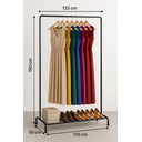 Ver imagem 1 de Arara Alta para Roupas e Vestidos Longos 190cm Altura X 125cm Comprimento - 100% Aço Resistente
