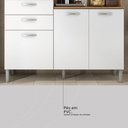 Ver imagem 6 de Kit Cozinha Harmonia com Espaço para Microondas 6 Portas 2 Gavetas - Amêndola Touch/branco Demóbile