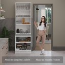 Ver imagem 7 de Kit Balcão + Cristaleira 70cm Branco Crema Agata Madesa 01 Branco Crema