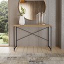 Ver imagem 2 de Aparador Steel 90 Cm Estilo Industrial com Pés em Aço Preto/fendi