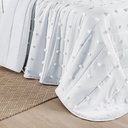 Ver imagem 4 de Cobre Leito Colcha King Pompom 3 Peças Branco- 100% Poliéster