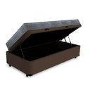Ver imagem 4 de Cama Box Baú Solteiro Marrom + Colchão Ortopédico D33 Ortobom Iso 100 78x188x60cm