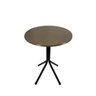 Mesa Bistrô Baixo Preto com Tampo Redondo Amadeirado - 1