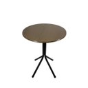 Ver imagem 1 de Mesa Bistrô Baixo Preto com Tampo Redondo Amadeirado