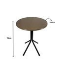Ver imagem 2 de Mesa Bistrô Baixo Preto com Tampo Redondo Amadeirado