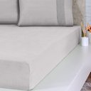 Ver imagem 4 de Lençol Casal Bella Cama Malha 100% Algodão 138x188x30 Cinza