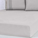Ver imagem 5 de Lençol Casal Bella Cama Malha 100% Algodão 138x188x30 Cinza