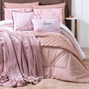 Ver imagem 5 de Kit Cobre Leito Colcha Solteiro Verano com Almofadas Estampadas 05 Peças - Dupla Face Percal 300