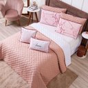Ver imagem 2 de Kit Cobre Leito Colcha Solteiro Verano com Almofadas Estampadas 05 Peças - Dupla Face Percal 300