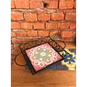 Ver imagem 3 de Bandeja Rustica Quadrada de Mesa Ferro com Ladrilho