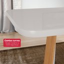 Ver imagem 5 de Conjunto Sala de Jantar Mesa Easy Pop 120x80cm Tampo Mdf 40mm com 4 Cadeiras Confort Linho Mosaico