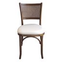 Ver imagem 1 de Kit 4 Cadeiras Encosto em Palhinha Jantar Bistrô Gourmet Luxo Estofada