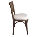 Ver imagem 3 de Kit 4 Cadeiras Encosto em Palhinha Jantar Bistrô Gourmet Luxo Estofada