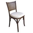 Ver imagem 2 de Kit 4 Cadeiras Encosto em Palhinha Jantar Bistrô Gourmet Luxo Estofada