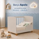 Ver imagem 5 de Conjunto Berço 2 em 1 e Cômoda 4 Gavetas Apolo Quarto Bebê