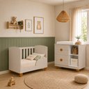 Ver imagem 3 de Conjunto Berço 2 em 1 e Cômoda 4 Gavetas Apolo Quarto Bebê