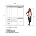 Ver imagem 4 de Kit Guarda Roupa Closet 03 Peças 183x160cm Branco Proddy