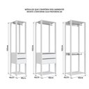 Ver imagem 3 de Kit Guarda Roupa Closet 03 Peças 183x160cm Branco Proddy
