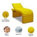 Ver imagem 3 de Maca Estofada Estética Cílios Regulável Spa Suede Anitta Amarelo
