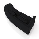 Ver imagem 7 de Sofá Curvo Decorativo Kimiko 297cm 2 Lugares Sala de Estar com Chaise Veludo Preto G52 - Gran Belo