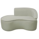 Ver imagem 3 de Kit Divã Recamier Orgânico Marrocos 150cm Lado Esquerdo e 1 Poltronas Amore Bouclé Verde Oliva