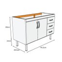 Ver imagem 2 de Kit Balcão E Pia Tóquio 1.20Cm Rorato Pia Preta