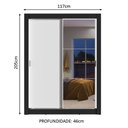 Ver imagem 4 de Guarda-roupa Solteiro Madesa Dallas 2 Portas de Correr com Espelho 2 Gavetas