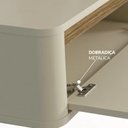 Ver imagem 6 de Rack Suspenso Slim Curvo 220cm para TV até 70” Moderno Luxo MDP/MDF com Portas Basculantes Off White