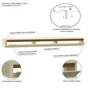 Ver imagem 4 de Rack Suspenso Slim Curvo 220cm para TV até 70” Moderno Luxo MDP/MDF com Portas Basculantes Off White