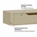 Ver imagem 5 de Rack Suspenso Slim Curvo 220cm para TV até 70” Moderno Luxo MDP/MDF com Portas Basculantes Off White