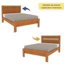 Ver imagem 2 de Conjunto Cama Casal Safira e 2 Mesas de Cabeceira Luna com USB Marrom/Cinamomo