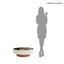Ver imagem 4 de Mesa de Centro 80cm Off White com Vidro Café Metalizado