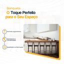 Ver imagem 3 de Kit 5 Banquetas para Balcão Bancada Cozinha Bistrô Ilhas Gourmet Bares Banco Flórida Preta