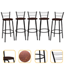 Ver imagem 1 de Kit 5 Banquetas para Balcão Bancada Cozinha Bistrô Ilhas Gourmet Bares Banco Flórida Preta