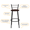 Ver imagem 4 de Kit 5 Banquetas para Balcão Bancada Cozinha Bistrô Ilhas Gourmet Bares Banco Flórida Preta