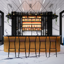 Ver imagem 6 de Kit 5 Banquetas para Balcão Bancada Cozinha Bistrô Ilhas Gourmet Bares Banco Flórida Preta